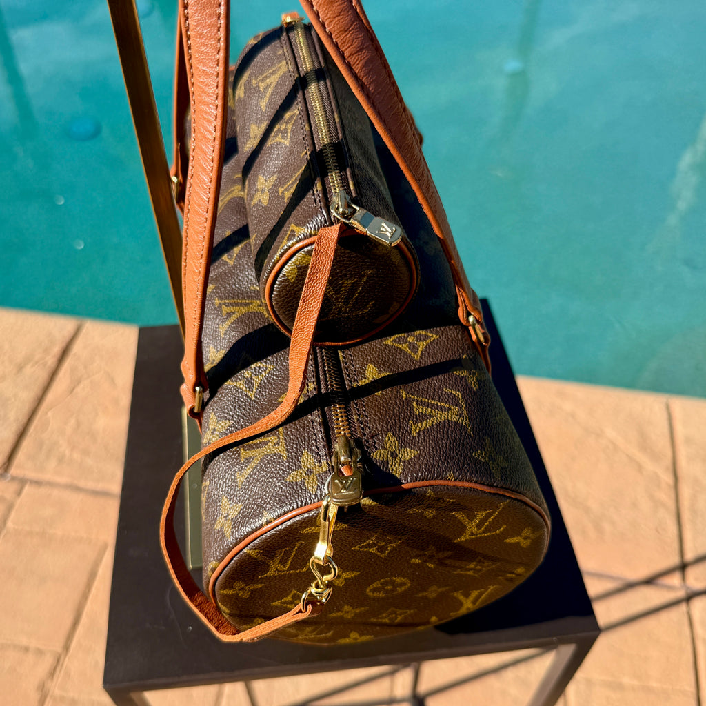 Louis Vuitton Papillon 30 Monogram Barrel Bag with Mini Pouch