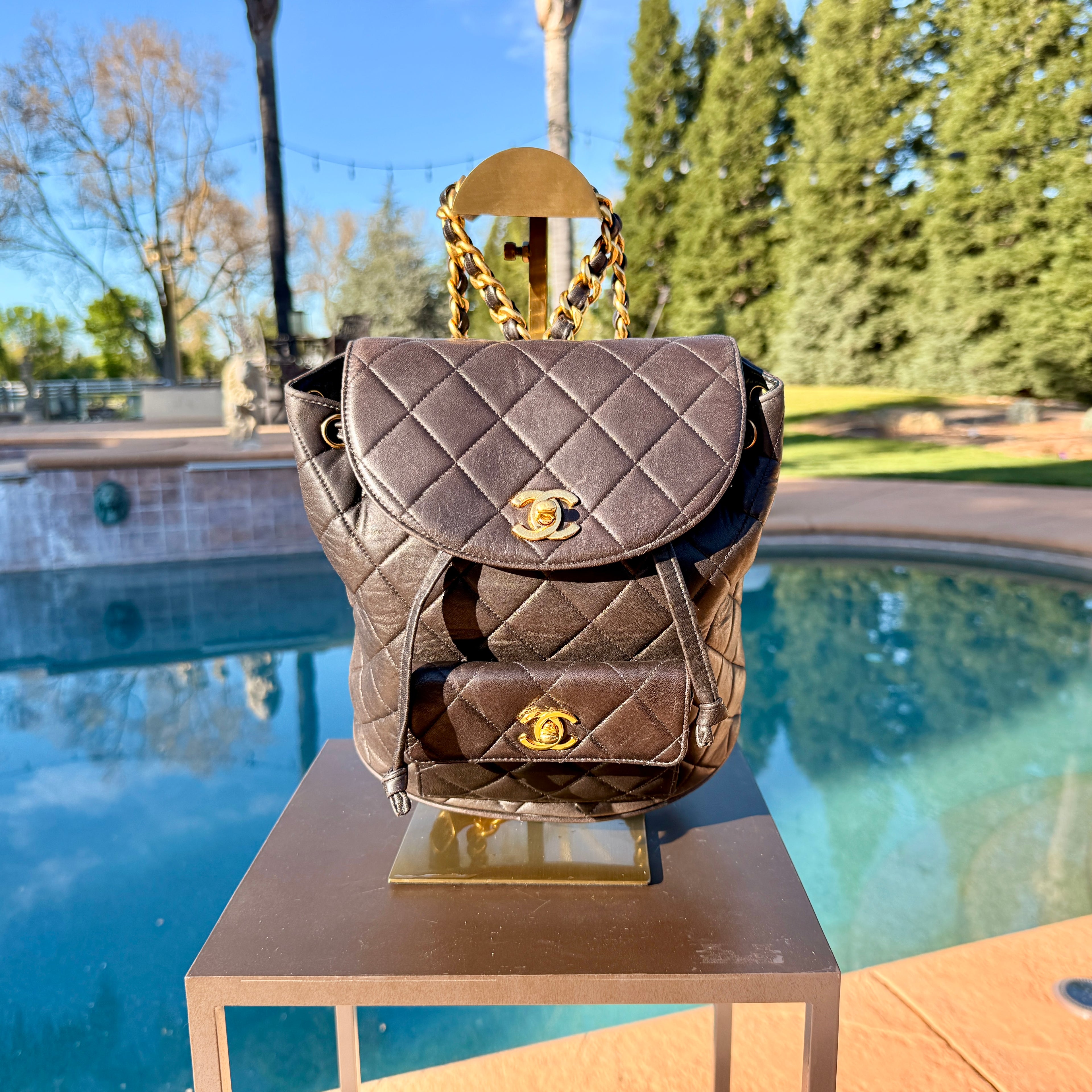 Chanel Vintage 24 Carat Deco Backpack