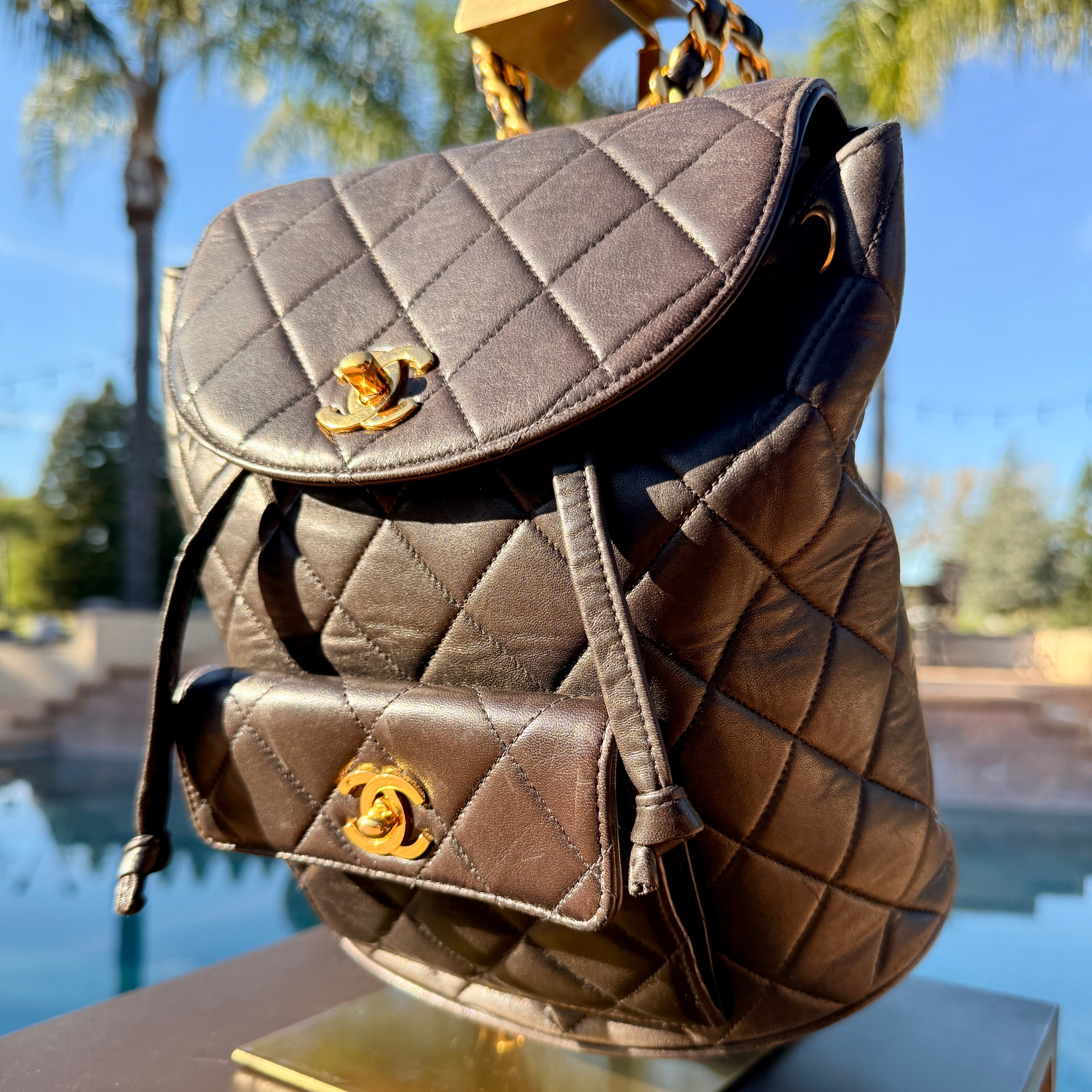 Chanel Vintage 24 Carat Deco Backpack