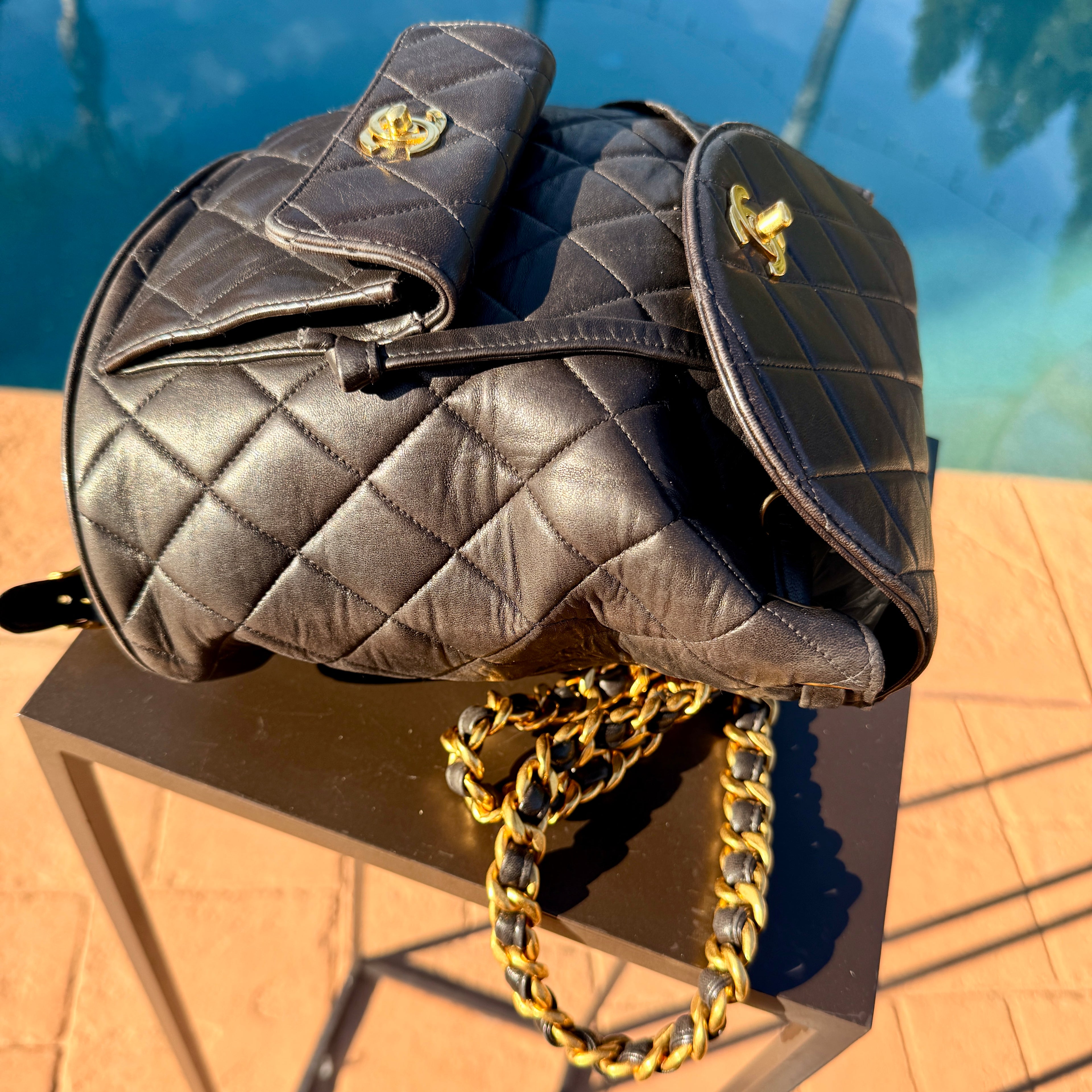 Chanel Vintage 24 Carat Deco Backpack