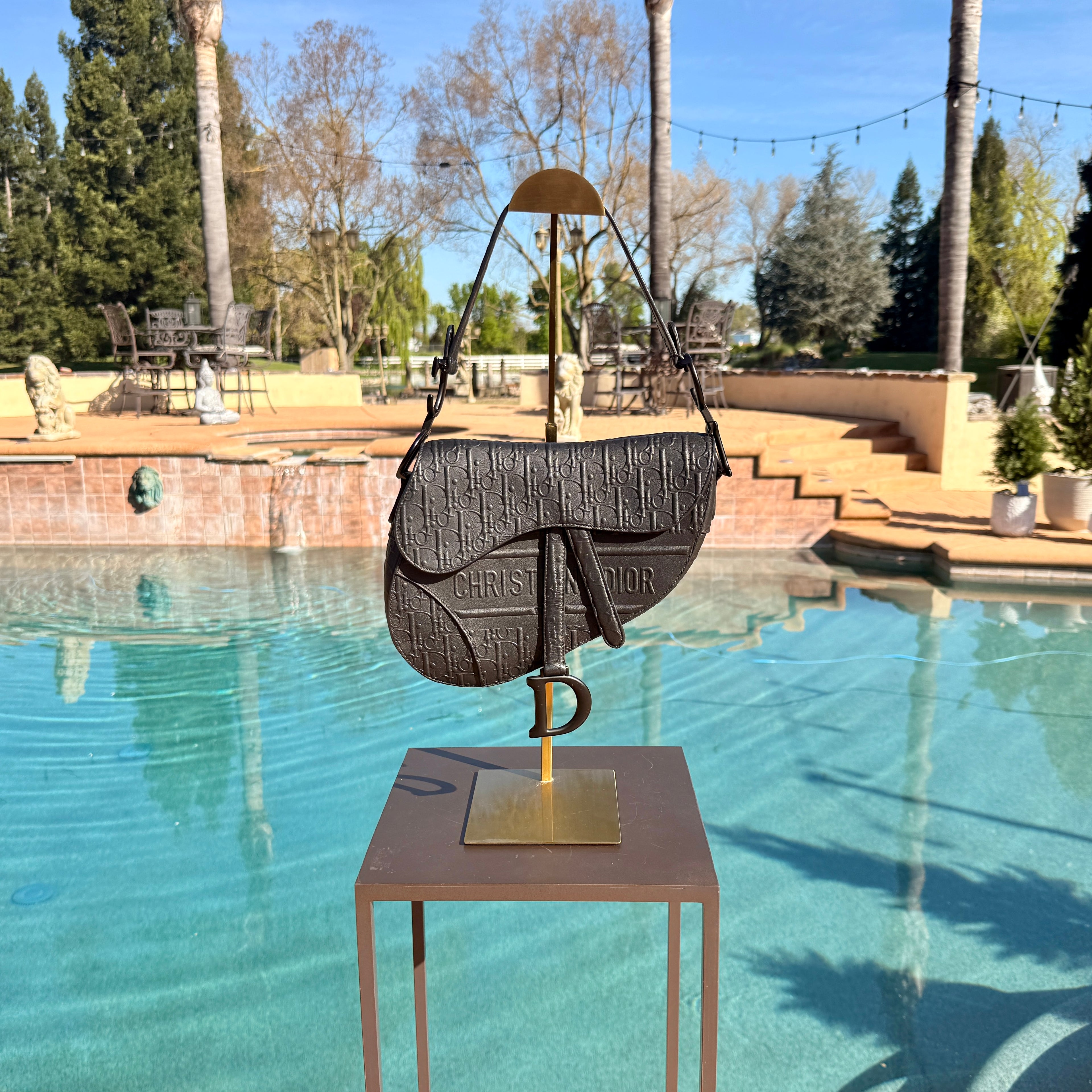 Dior Saddle Bag Embossed Medium