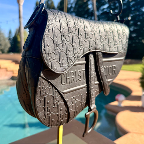Dior Saddle Bag Embossed Medium