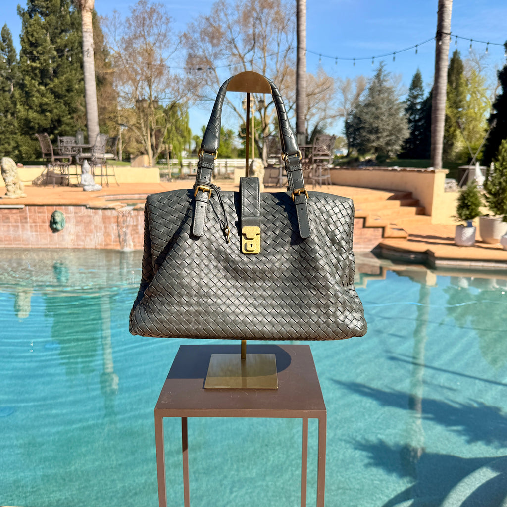 Bottega Veneta Large Roma Tote Bag Intrecciato