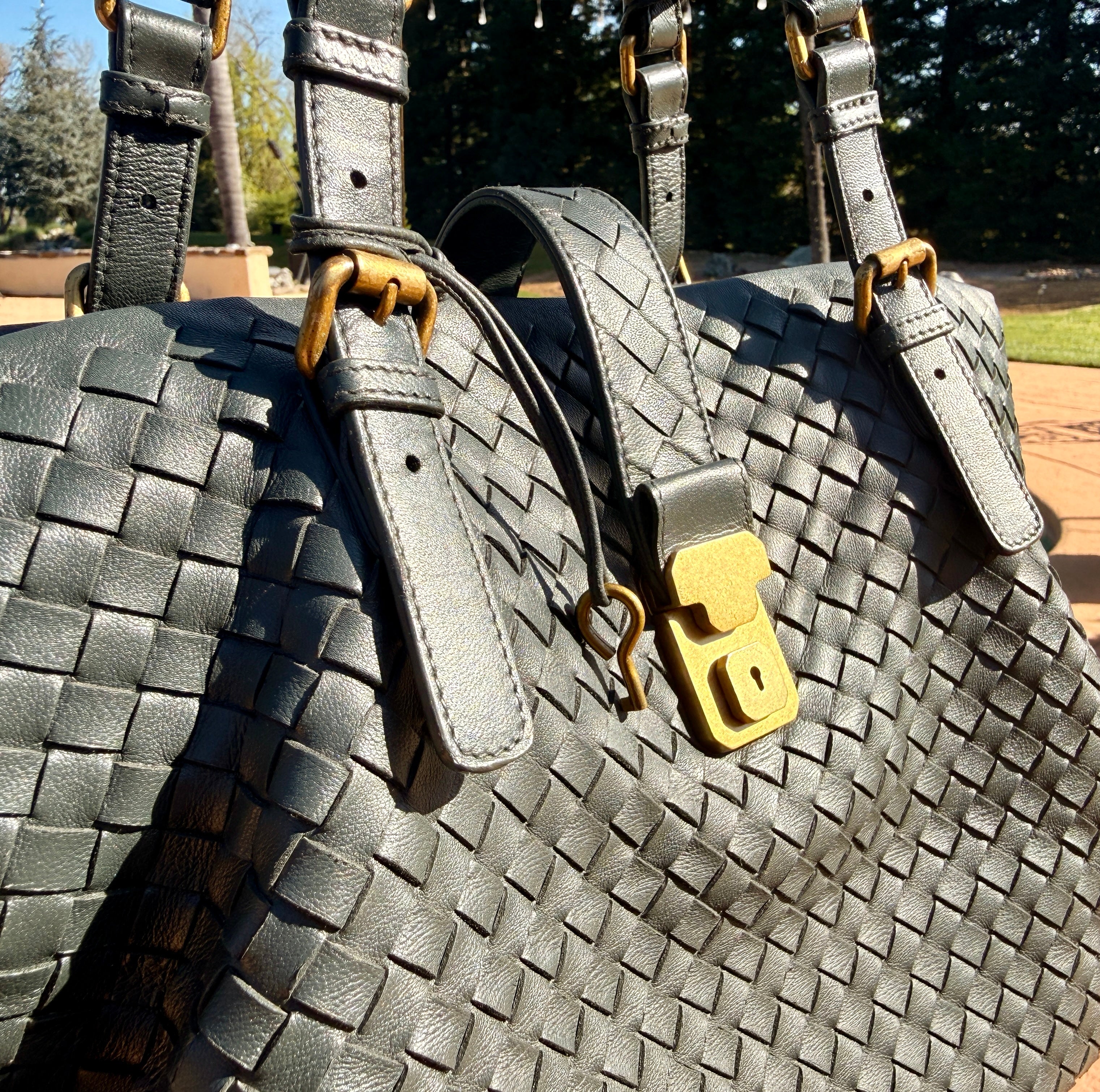 Bottega Veneta Large Roma Tote Bag Intrecciato