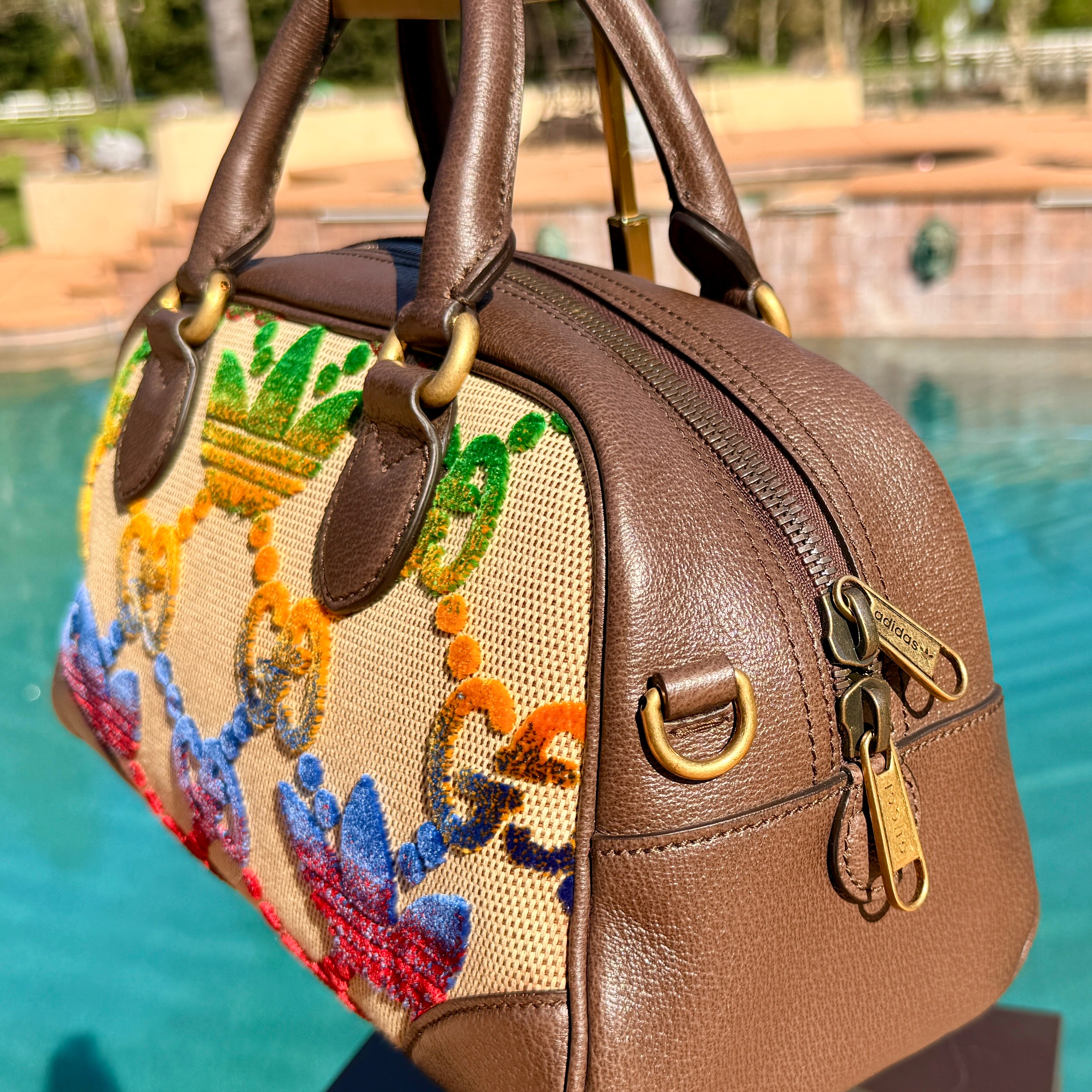 Gucci x Adidas Collab Boston Bag
