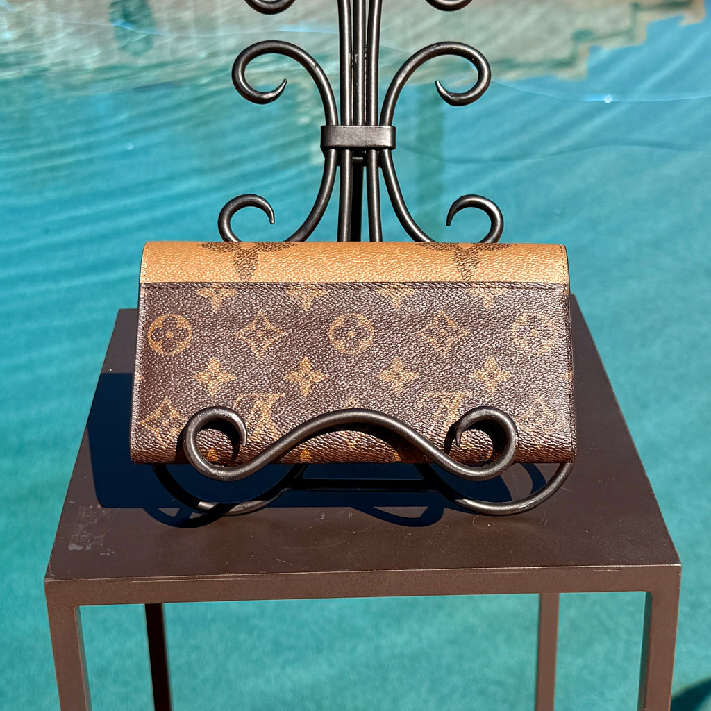 Louis Vuitton Monogram and Monogram Reverse Giant Canvas Sarah Wallet