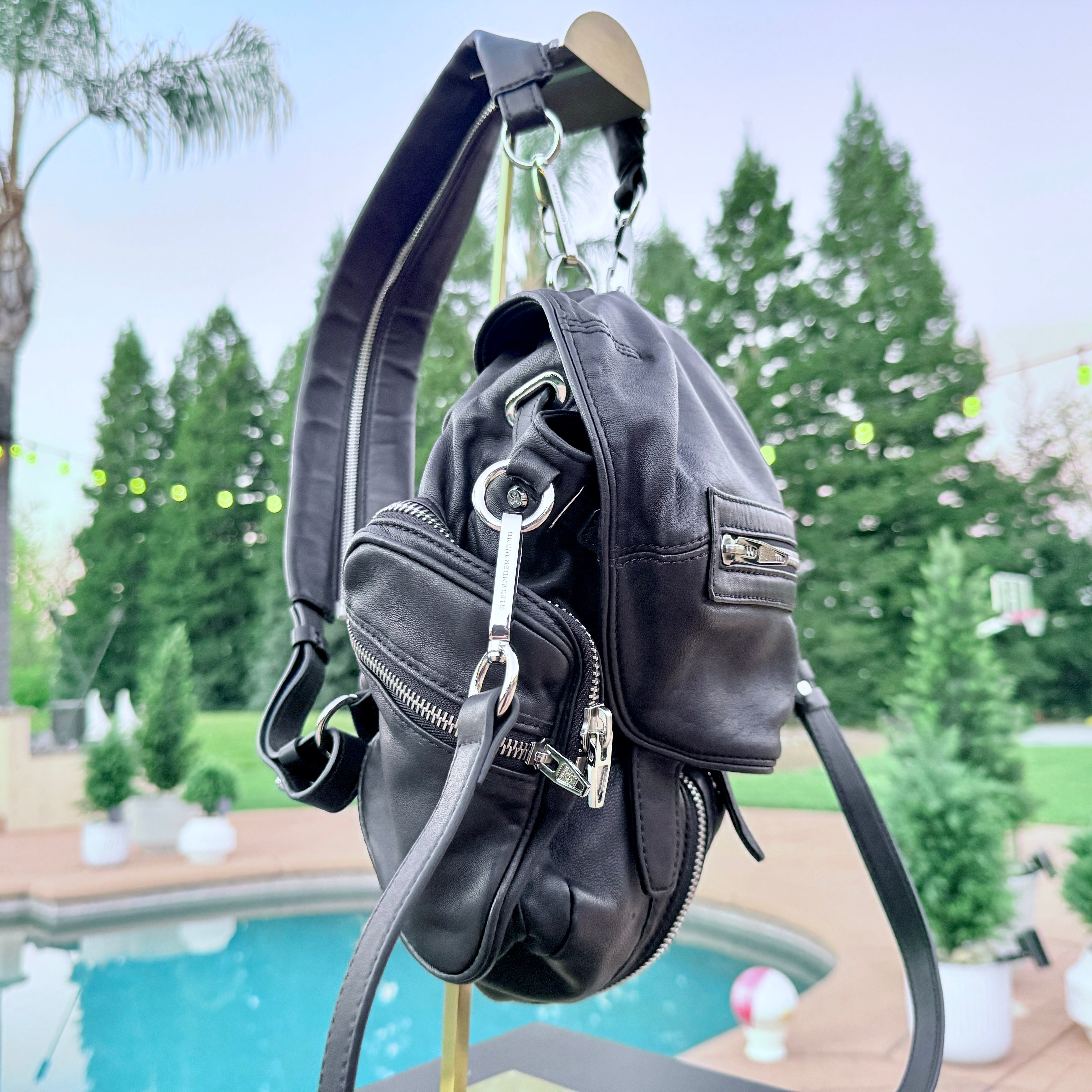 Alexander Wang Backpack with Silver Hardware Medium