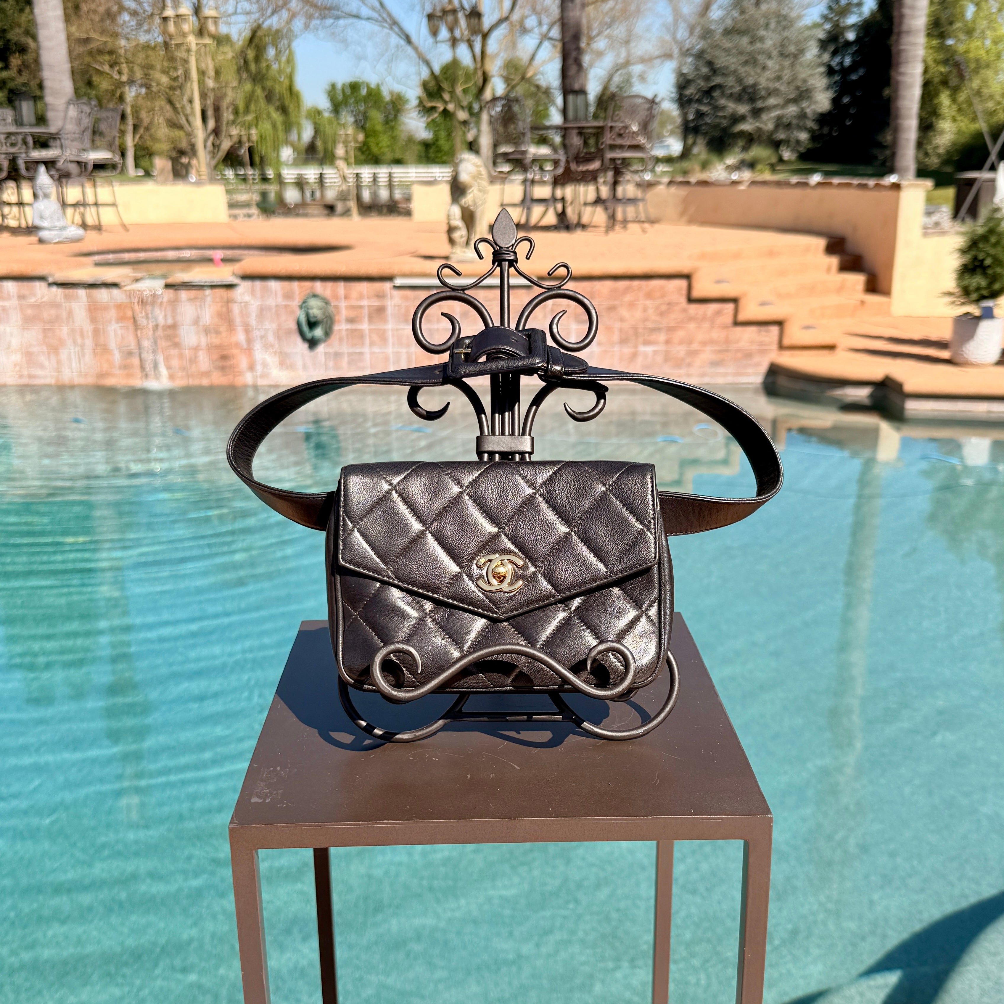 Chanel Vintage  Belt Bag with 24 Carat Gold Plated Hardware