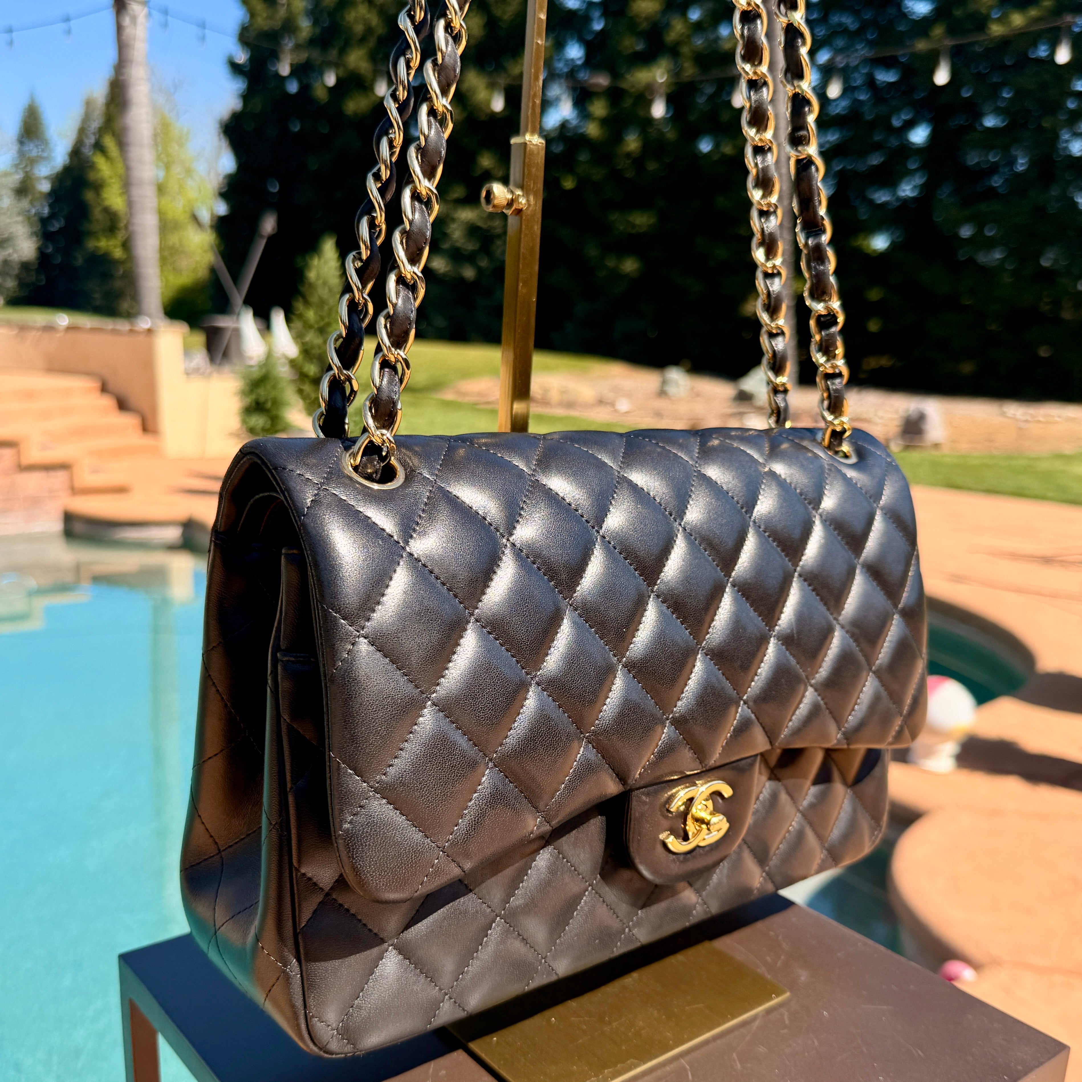 Chanel Shoulder Bag Jumbo Double Flap CC with Gold Hardware