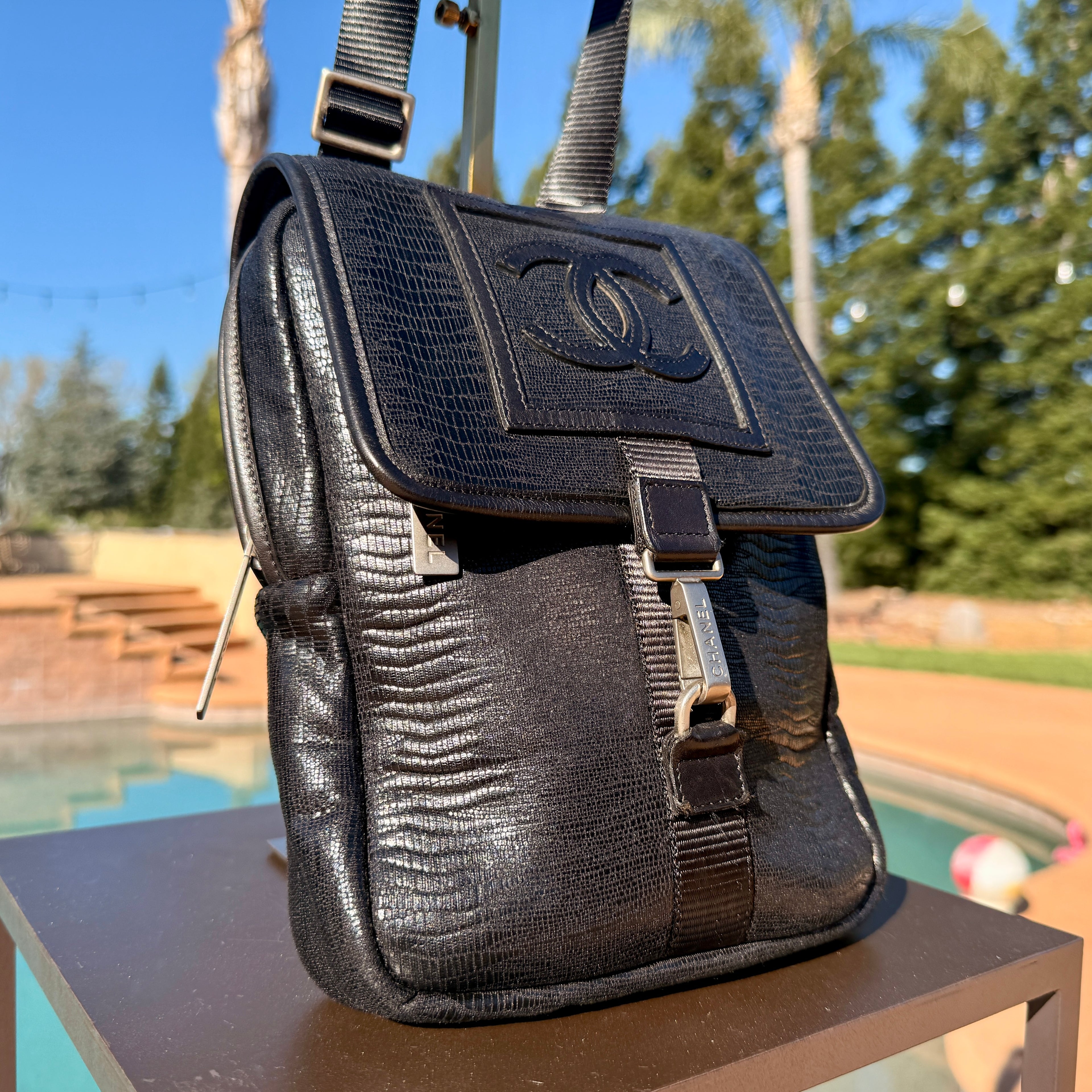 Chanel Crossbody CC Casual Bag with Silver Hardware