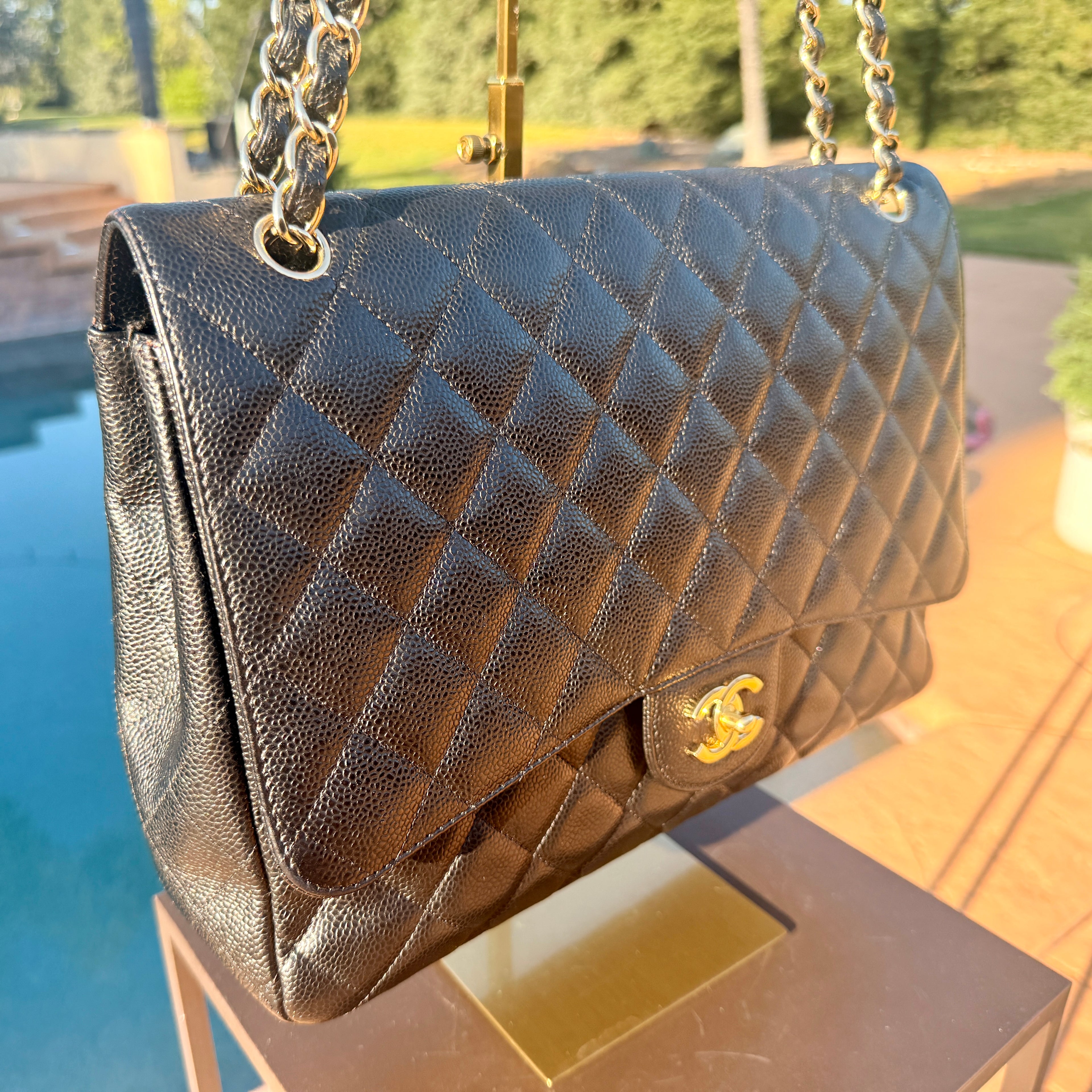 Chanel Single Flap Jumbo with Gold Hardware