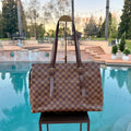 Louis Vuitton Damier Ebene Shoulder bag with Gold Hardware Large