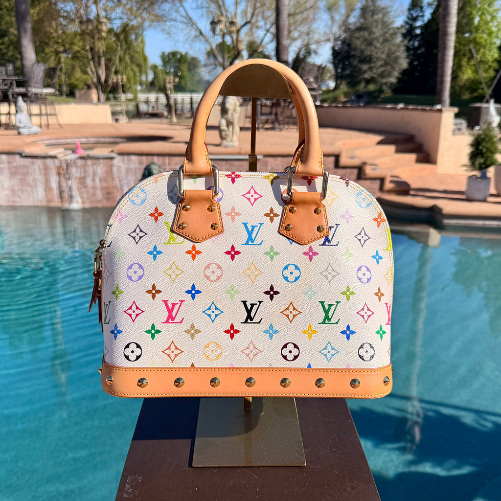Louis Vuitton White Takashi Murakami Alma PM