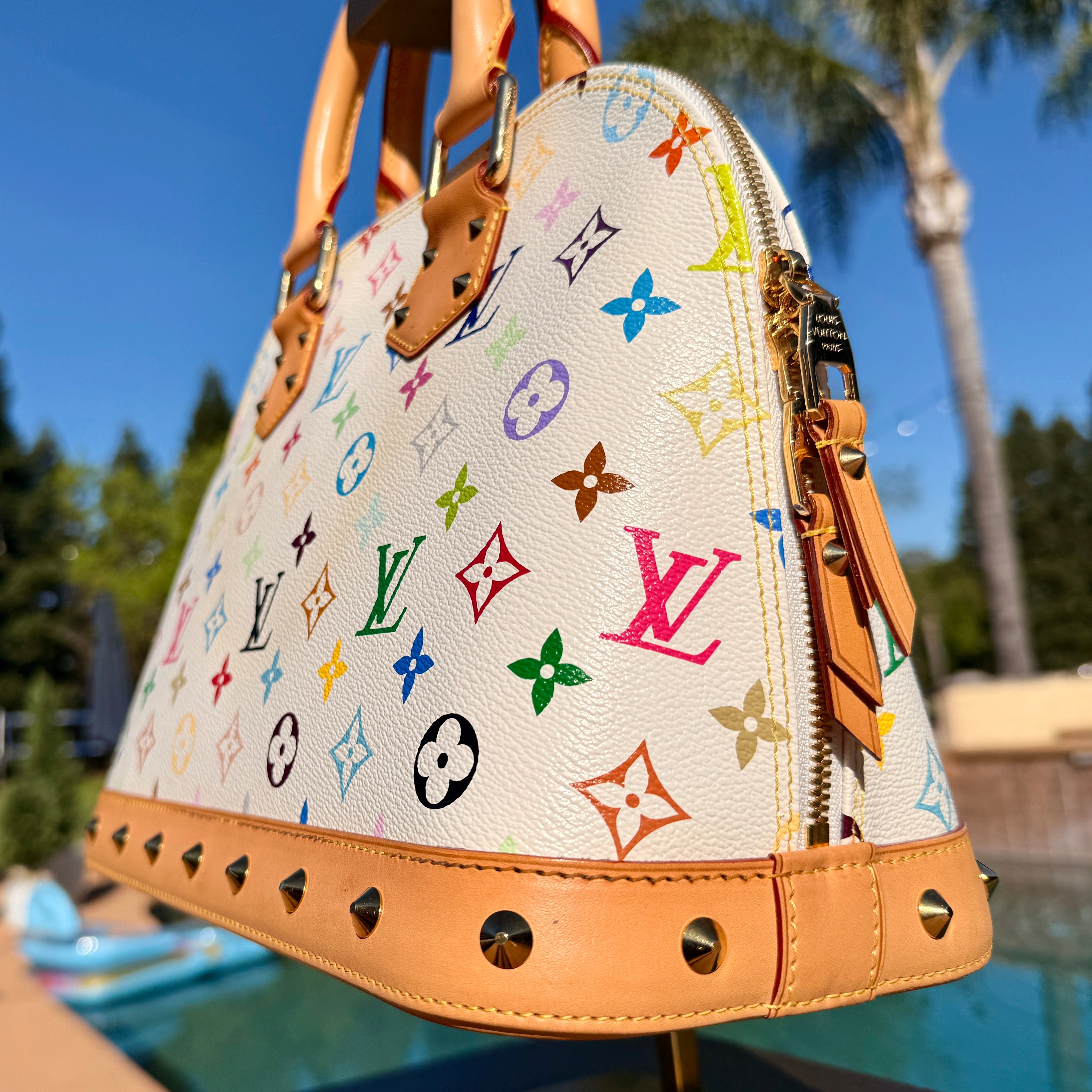 Louis Vuitton White Takashi Murakami Alma PM