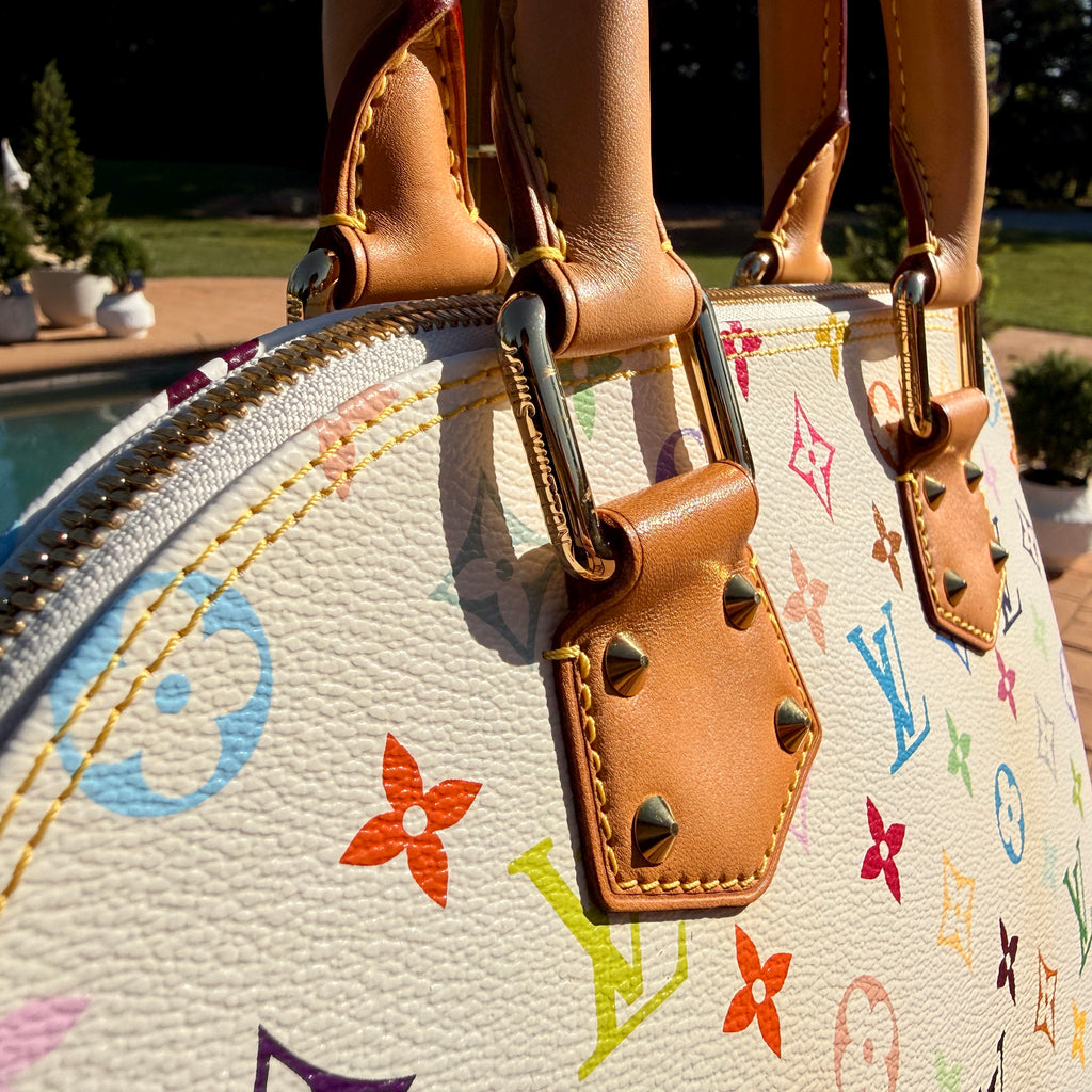 Louis Vuitton White Takashi Murakami Alma PM