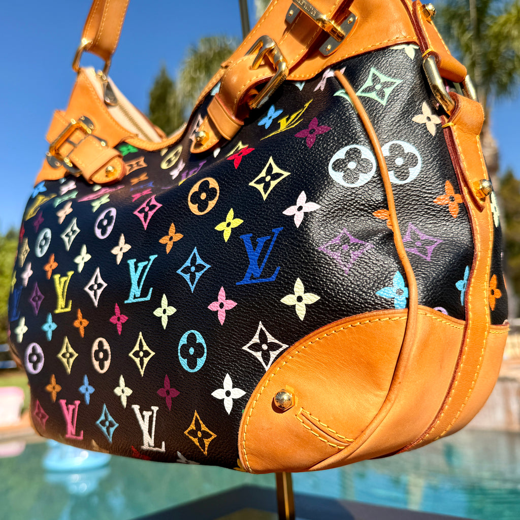 Louis Vuitton Black Takashi Murakami Greta Shoulder Bag