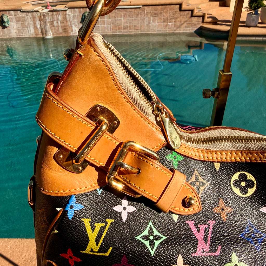 Louis Vuitton Black Takashi Murakami Greta Shoulder Bag
