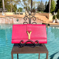 Yves Saint Laurent Clutch with Gold Hardware