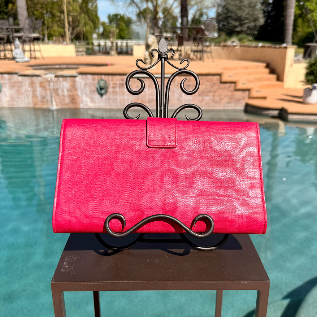 Yves Saint Laurent Clutch with Gold Hardware