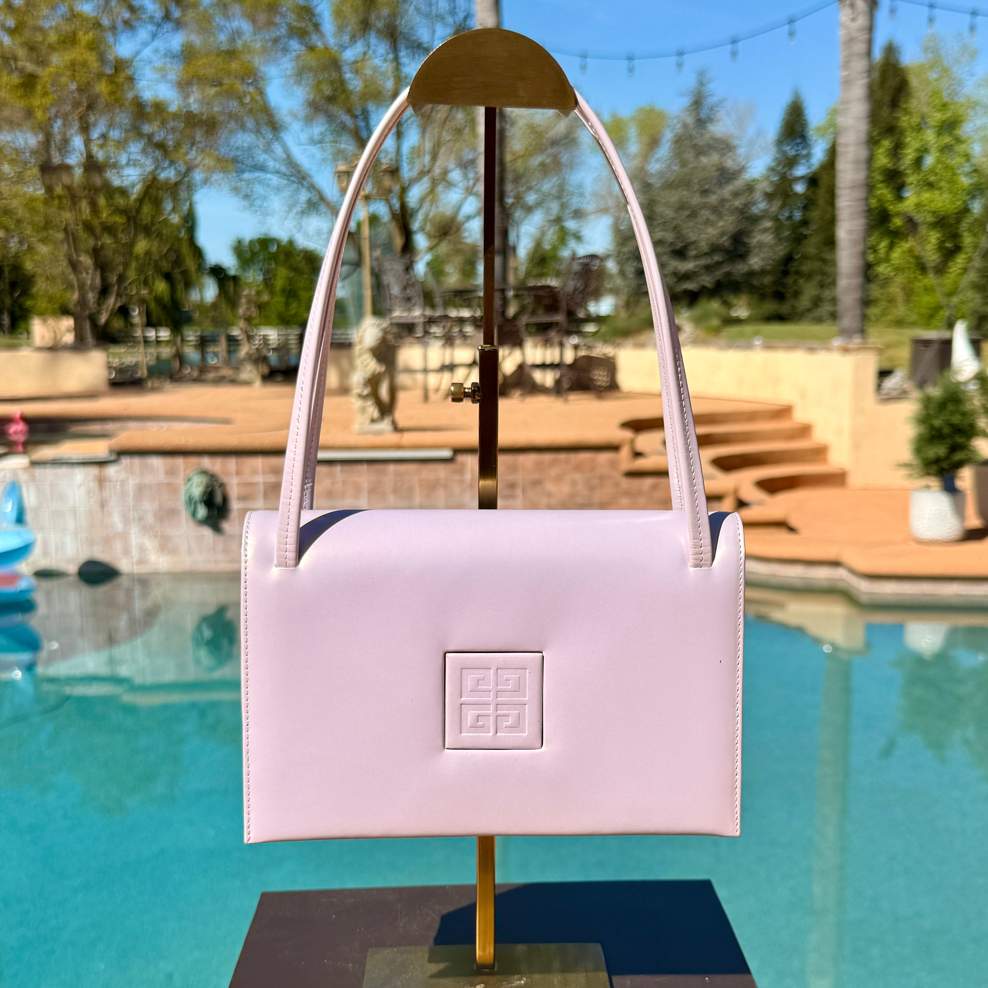 Givenchy Vintage Shoulder Bag with Interchangeable Gold and Matte Hardware