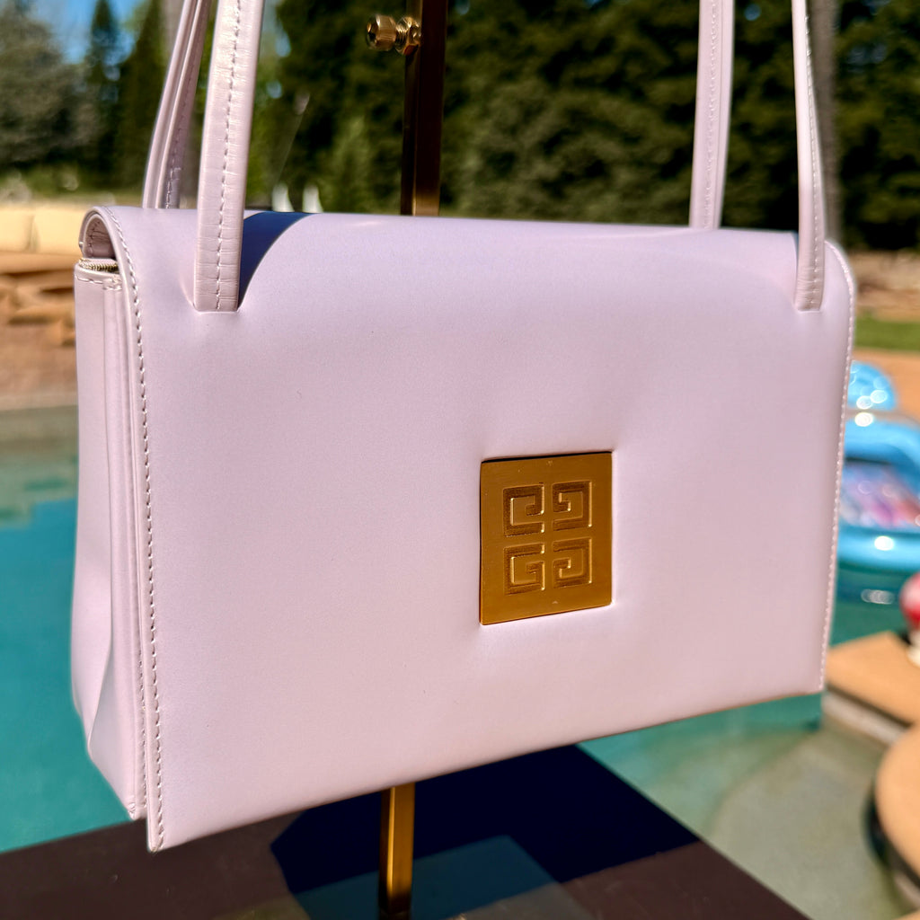 Givenchy Vintage Shoulder Bag with Interchangeable Gold and Matte Hardware