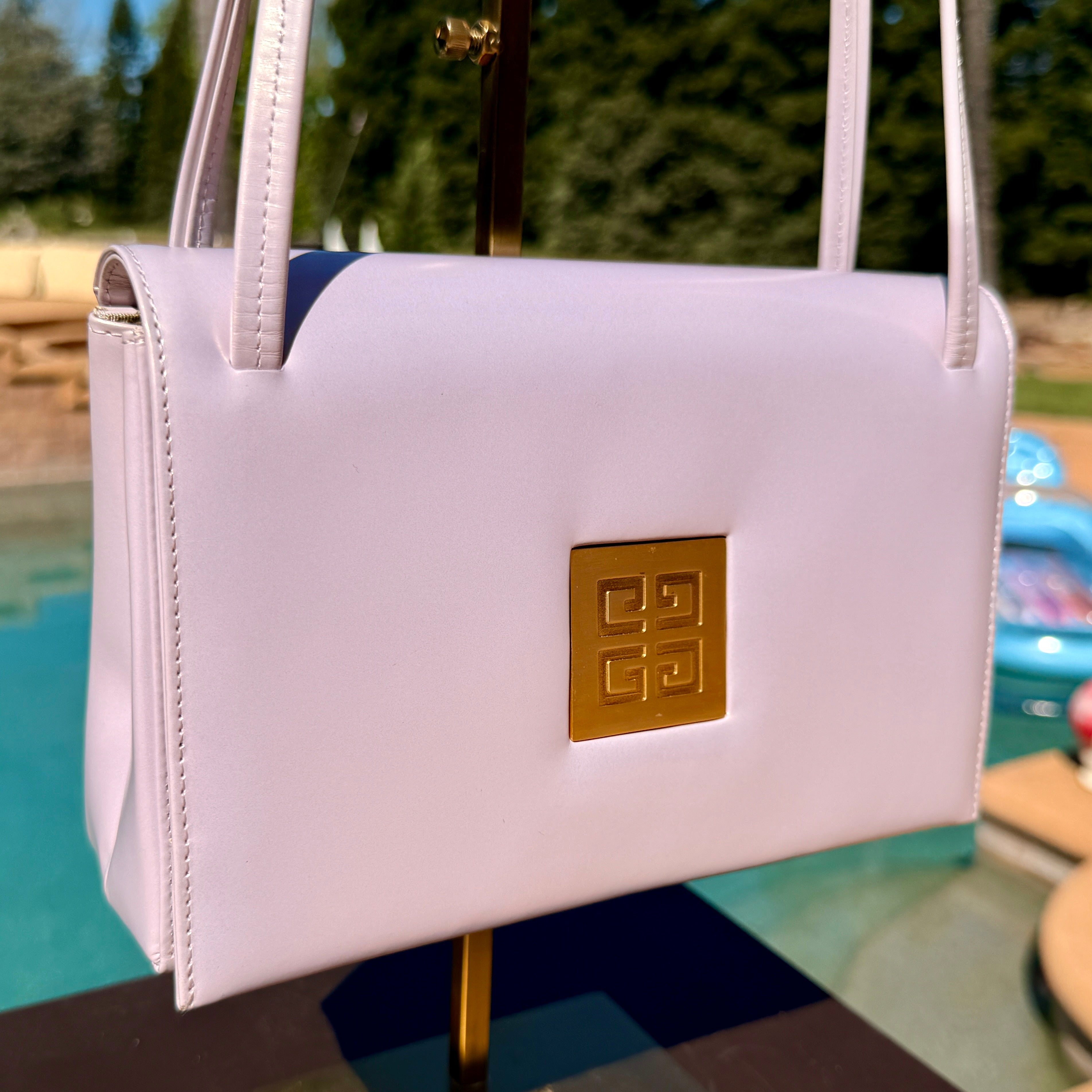 Givenchy Vintage Shoulder Bag with Interchangeable Gold and Matte Hardware