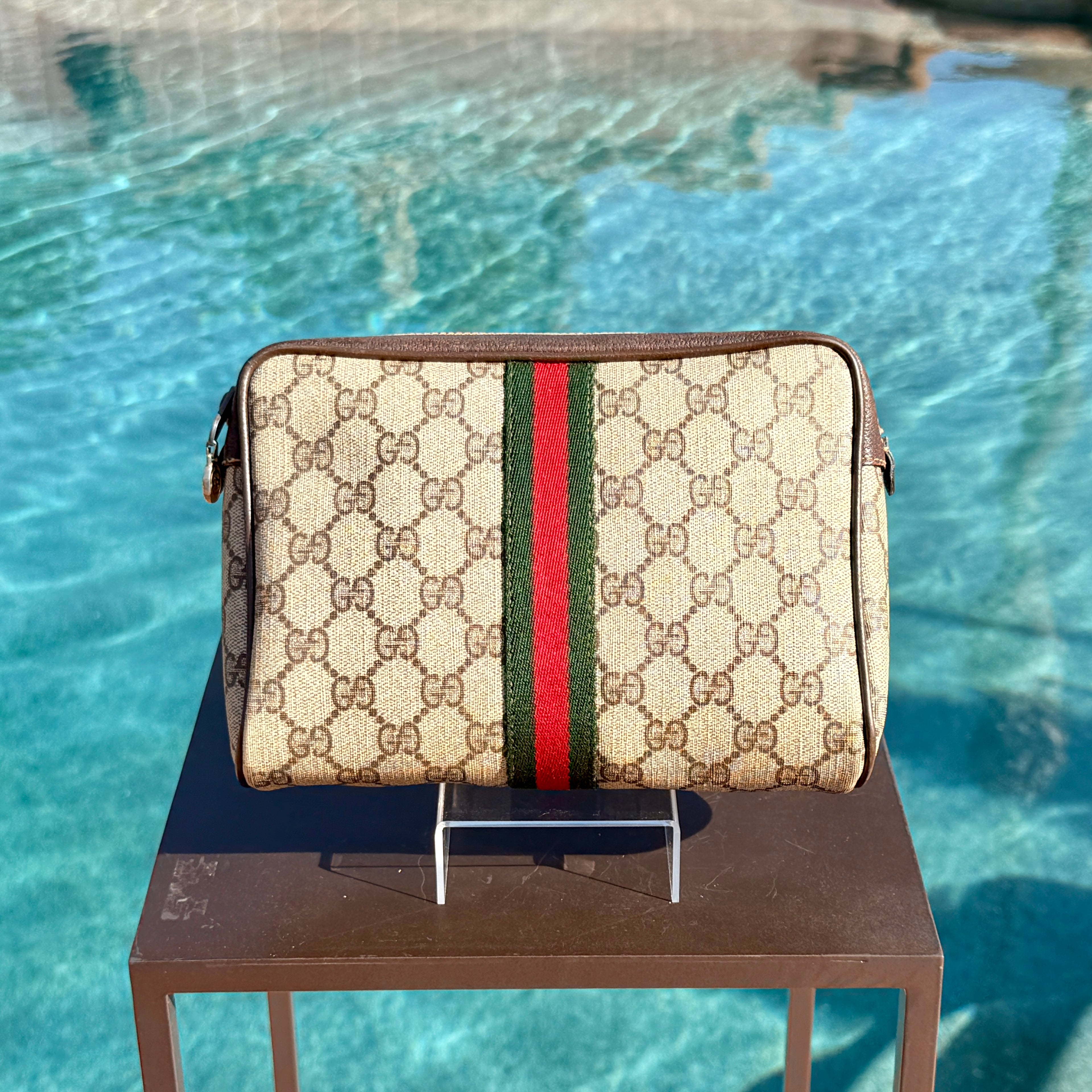 Gucci Vintage Clutch Bag GG Sherry Line