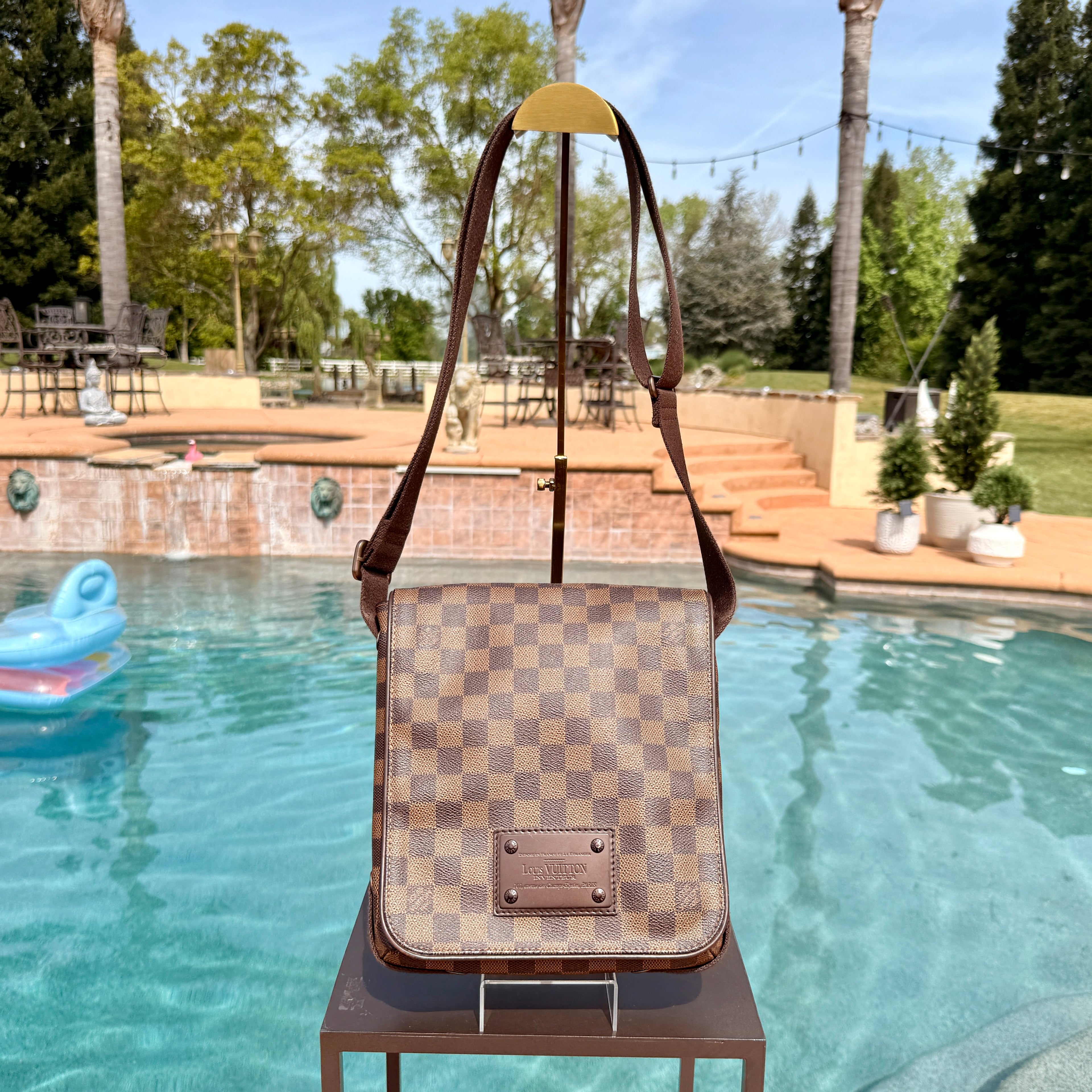 Louis Vuitton	Satchel (Crossbody) Damier Ebene w/ Tabacco Hardware