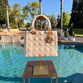 Christian Dior Crossbody Lady Dior Medium with Gold Hardware