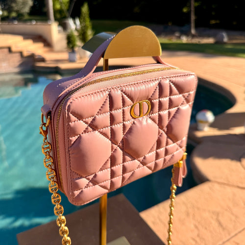 Christian Dior Caro Box Crossbody with Gold Hardware