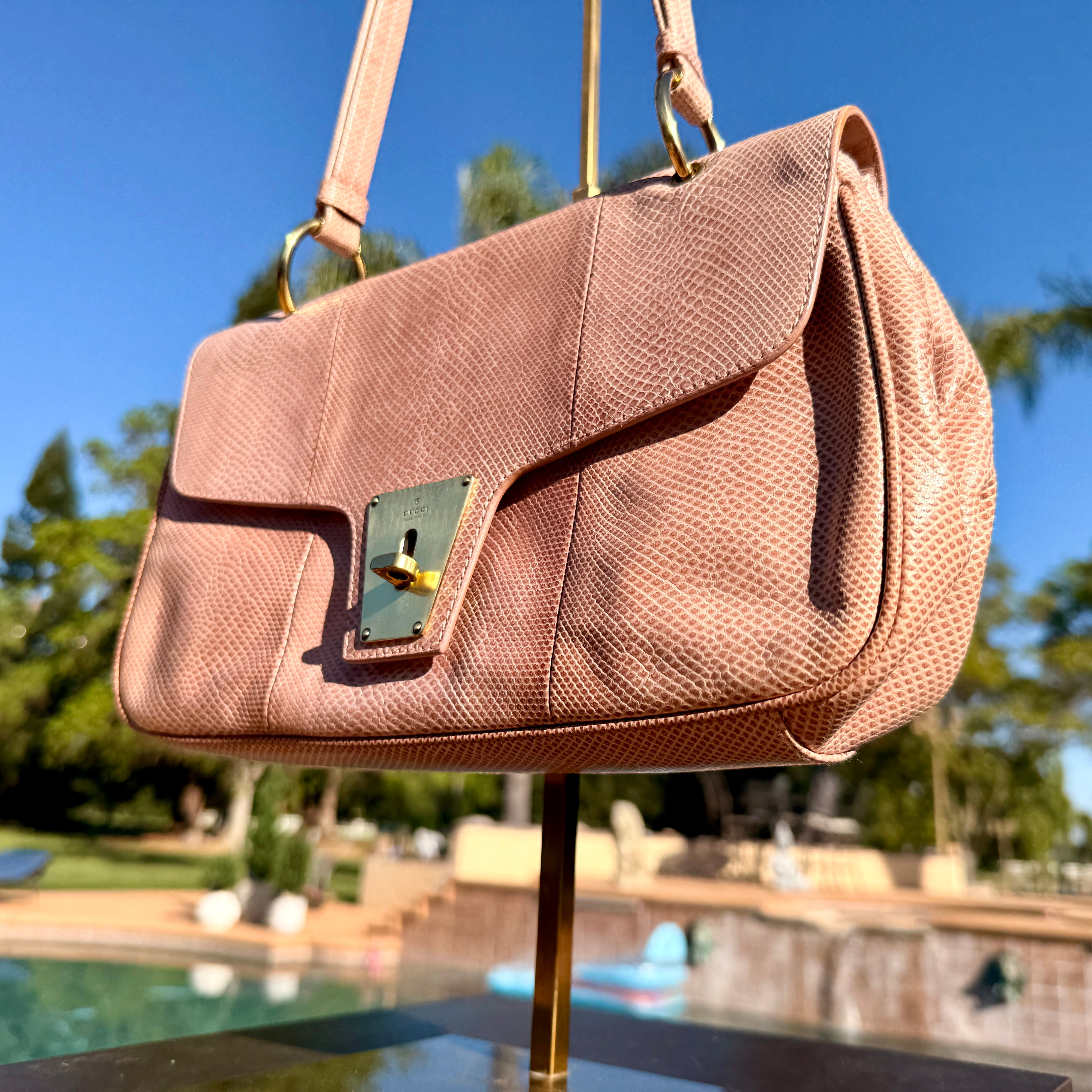 Gucci RARE Exotic Leather Crossbody Shoulder Bag