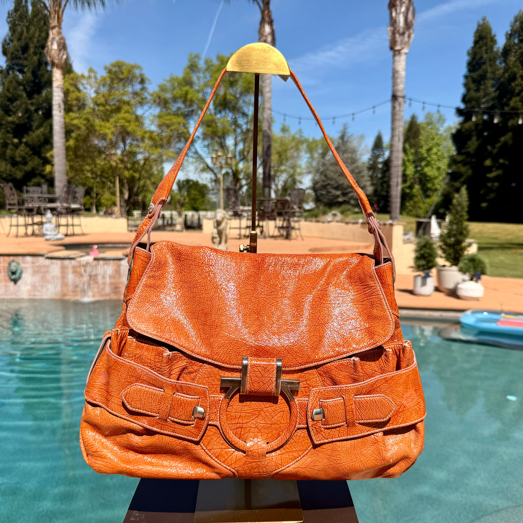 Salvatore Ferragamo Hobo Style with Silver Hardware