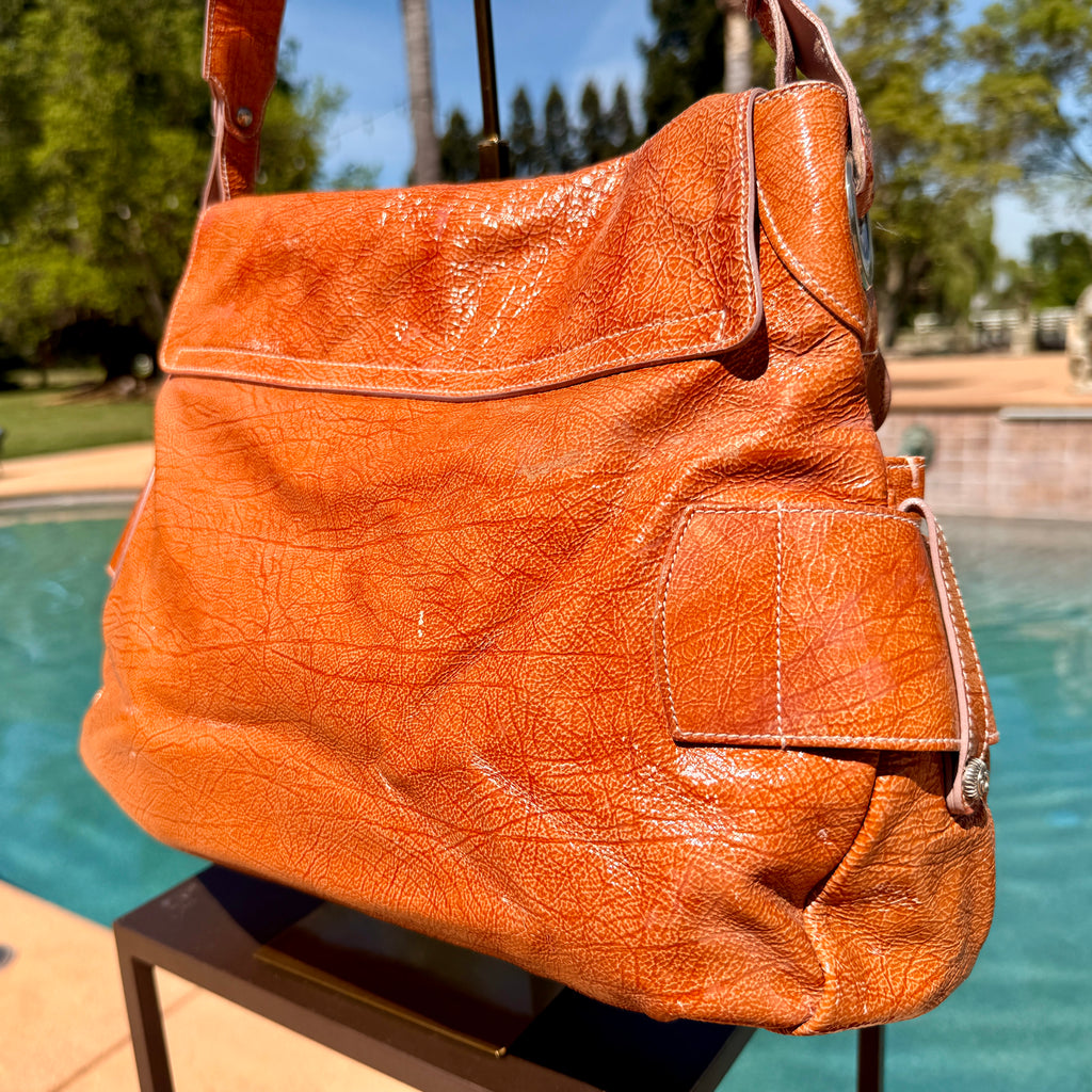 Salvatore Ferragamo Hobo Style with Silver Hardware