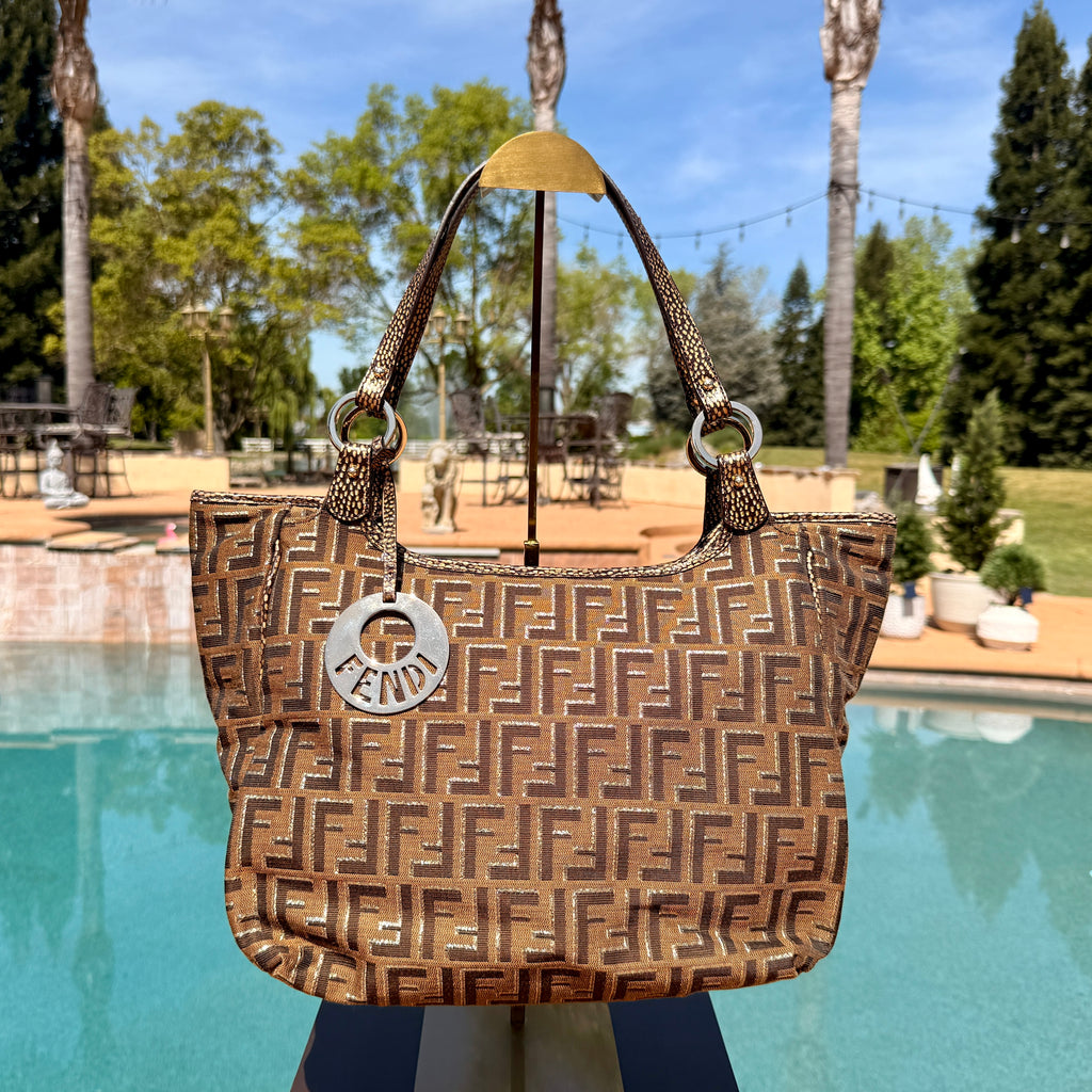 Fendi Shopping Chef Grande Zucca Shoulder Bag