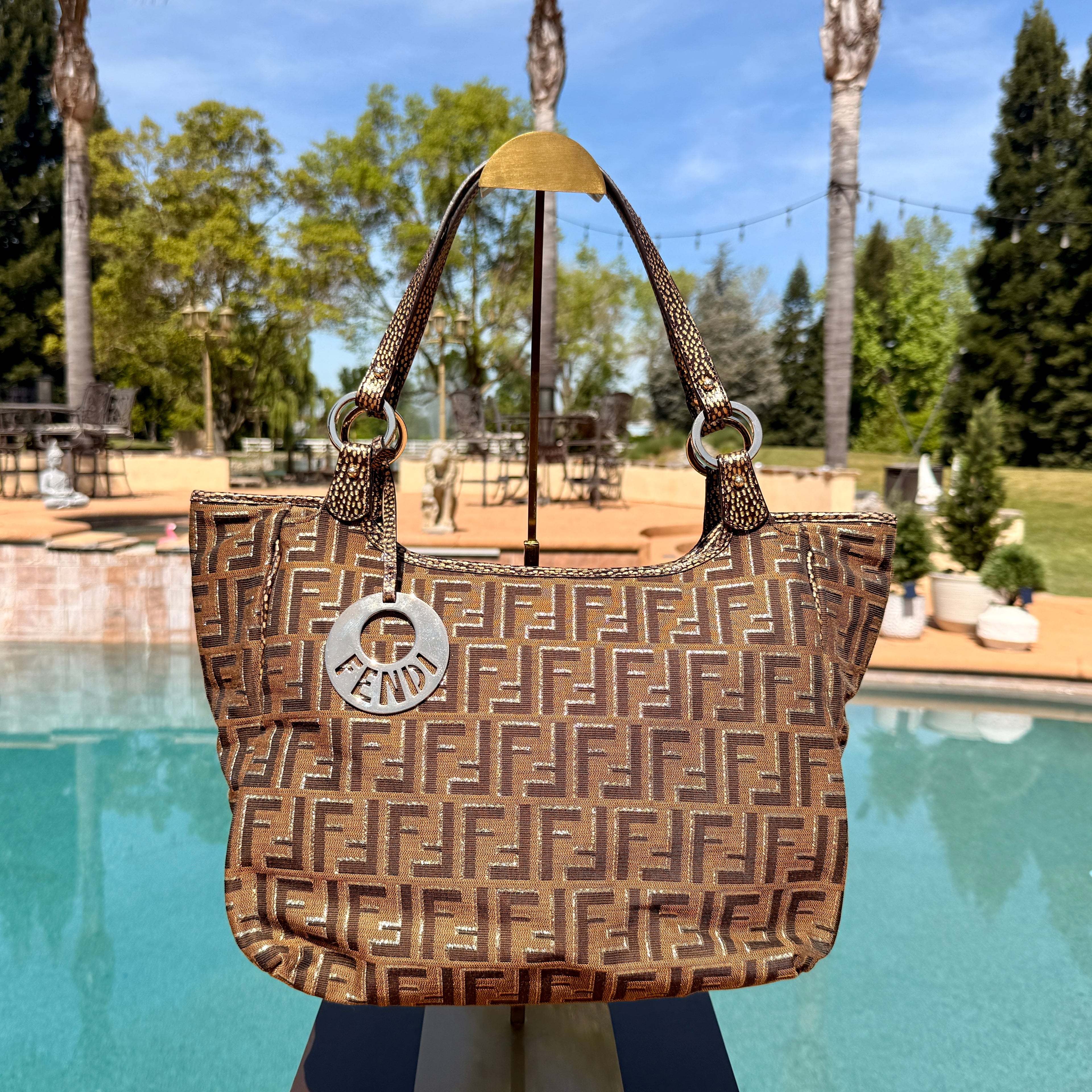 Fendi Shopping Chef Grande Zucca Shoulder Bag