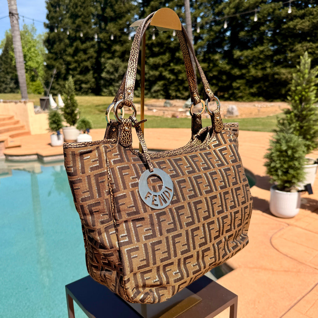 Fendi Shopping Chef Grande Zucca Shoulder Bag