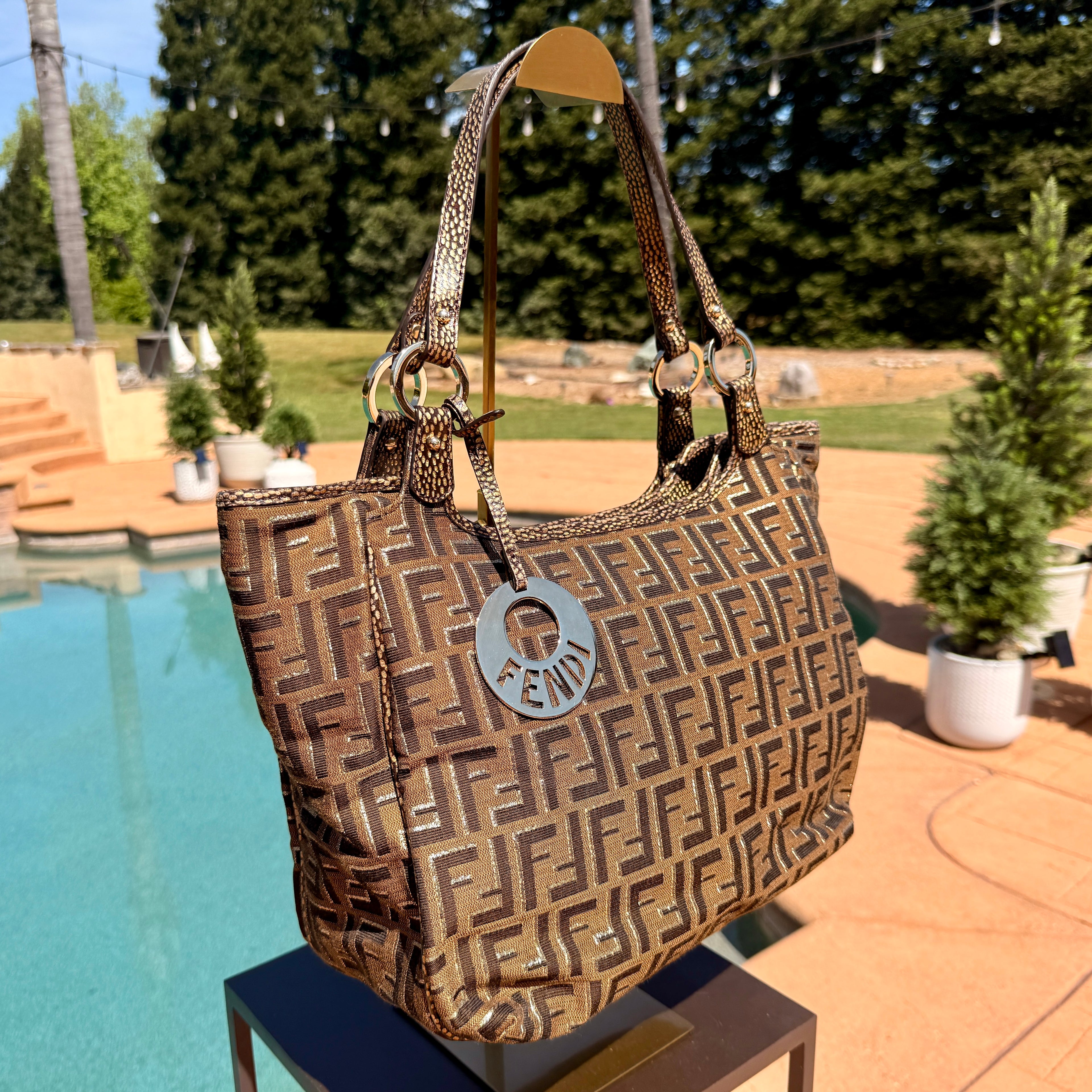 Fendi Shopping Chef Grande Zucca Shoulder Bag