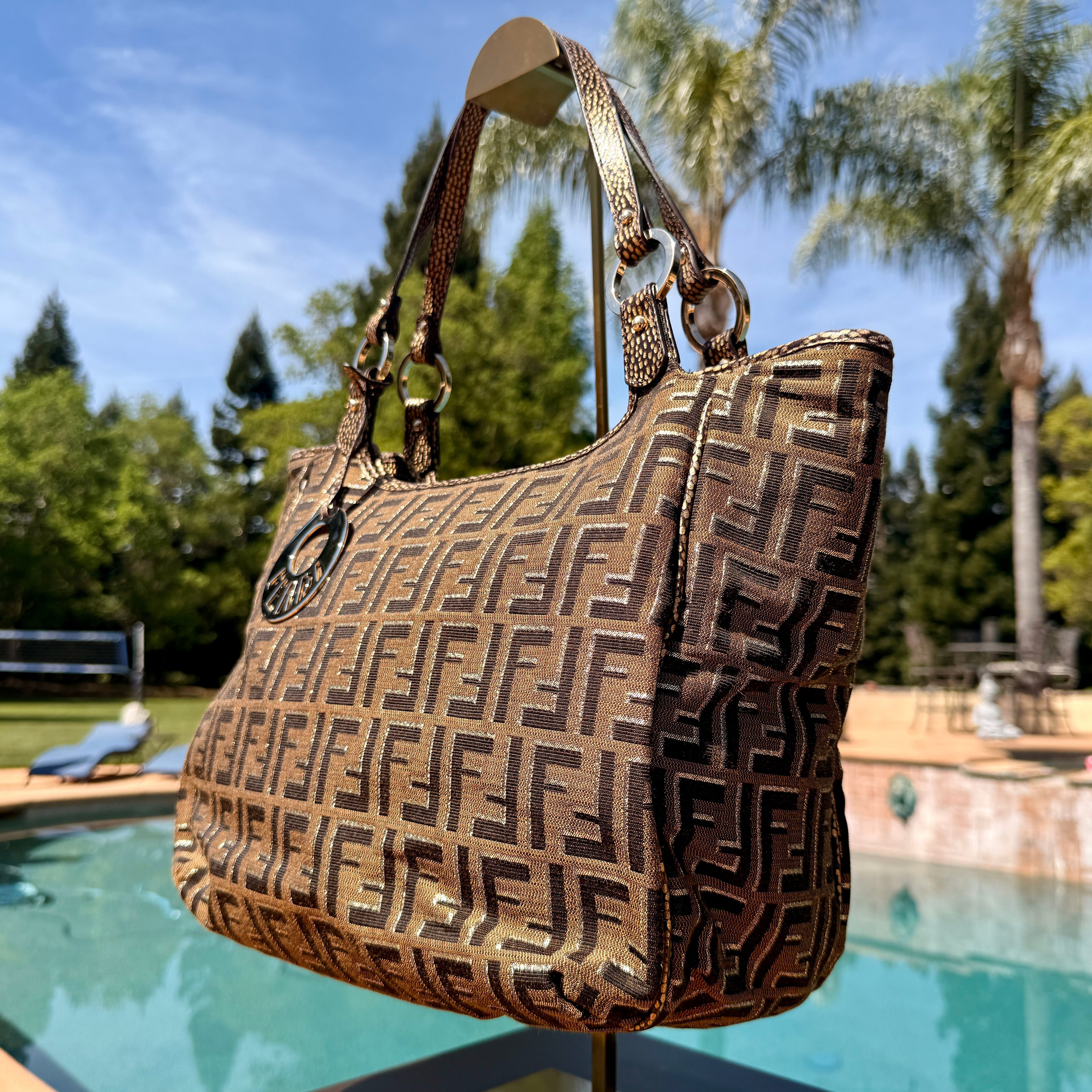 Fendi Shopping Chef Grande Zucca Shoulder Bag