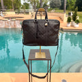 Gucci Guccissima Black Briefcase Travel Work Bag