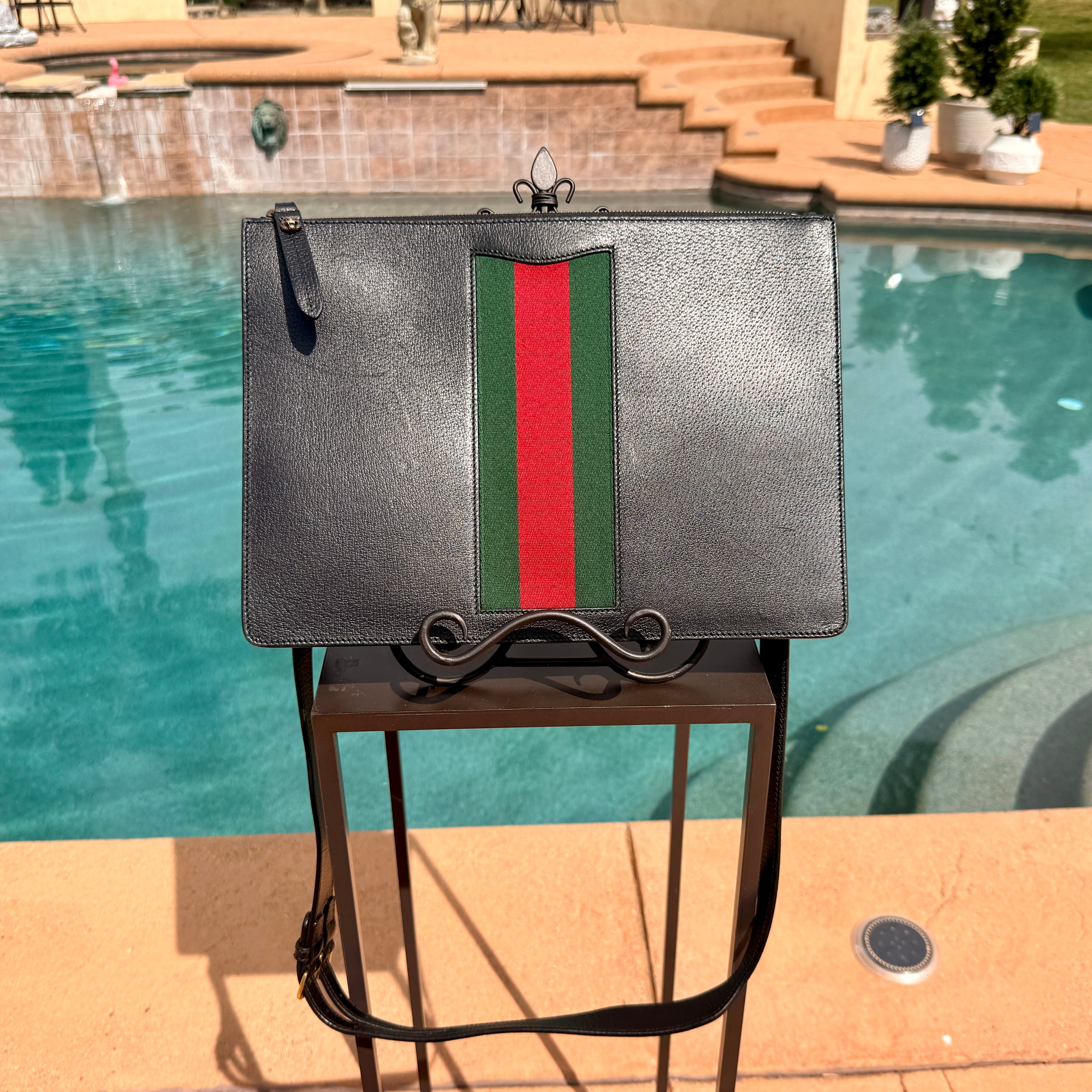 Gucci Web Trademark Cross Body Messenger Bag