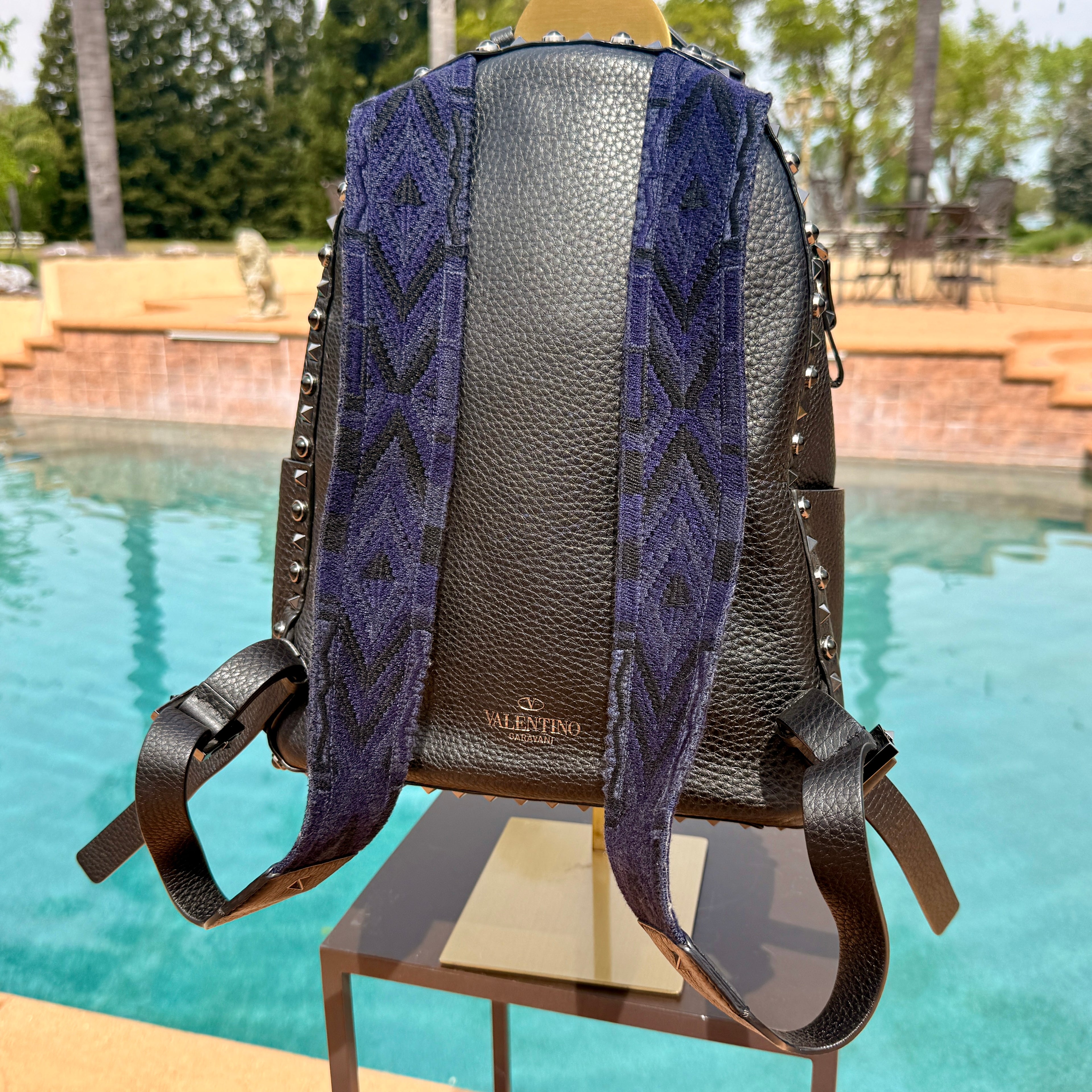 Valentino Garavani Leather Rockstud Backpack